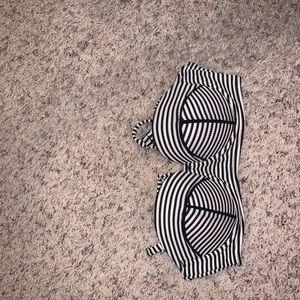 Striped bathing suit top